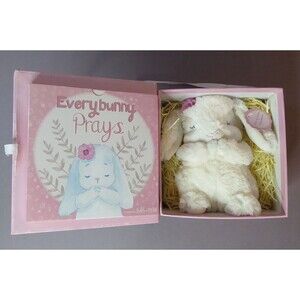 Tickle & Main Everybunny Prays 7” Praying Bunny Stuffed Plush + Book Easter